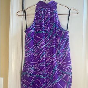 Purple Multicolored Halter Top